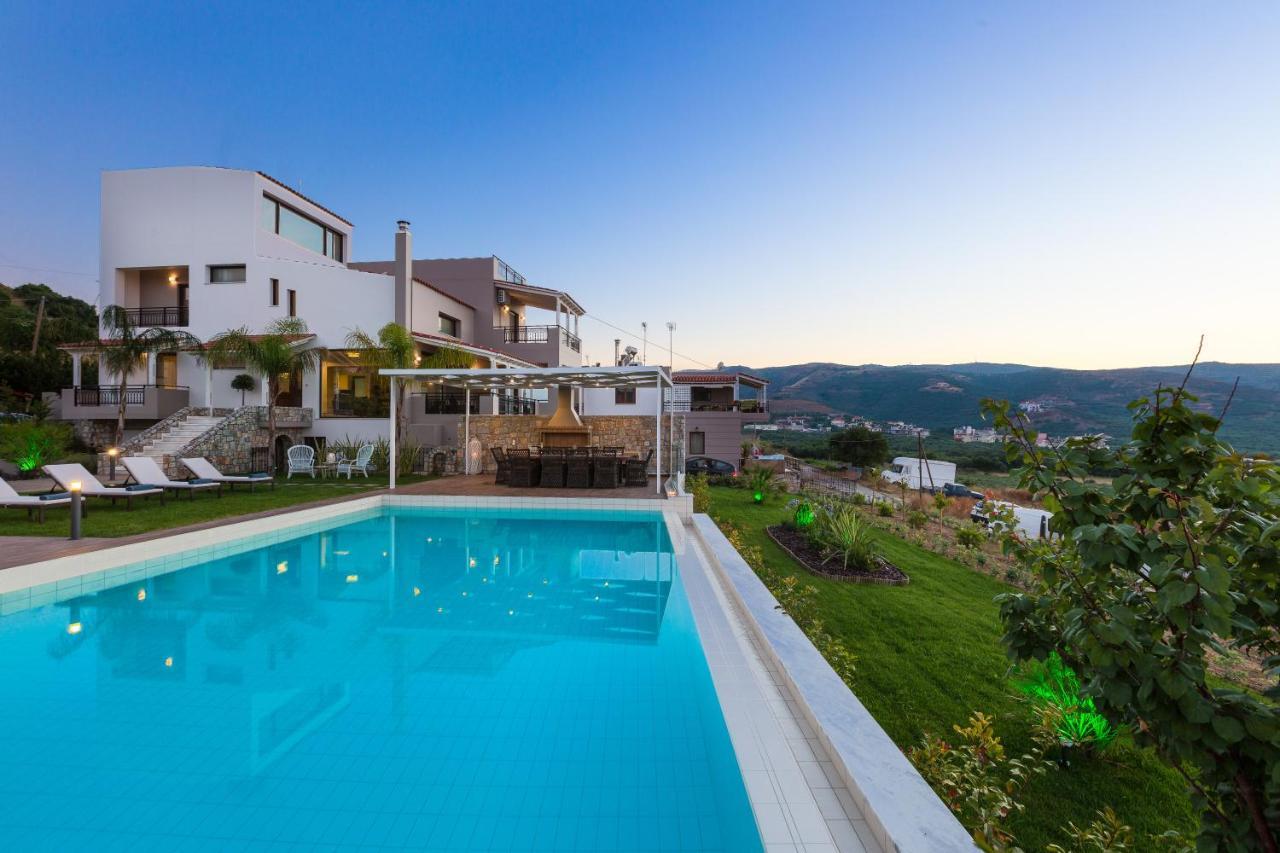 Villa Anemeli - Luxury Pool Villa With Gorgeous Seaview กิสเซมอส ภายนอก รูปภาพ