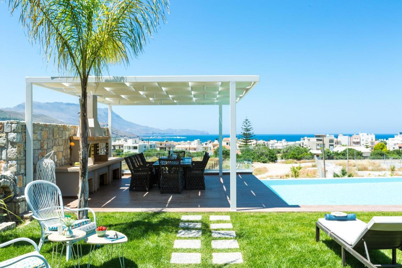Villa Anemeli - Luxury Pool Villa With Gorgeous Seaview กิสเซมอส ภายนอก รูปภาพ