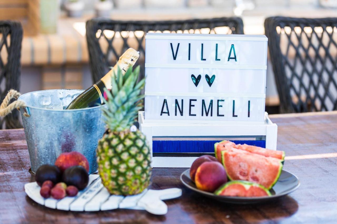 Villa Anemeli - Luxury Pool Villa With Gorgeous Seaview กิสเซมอส ภายนอก รูปภาพ