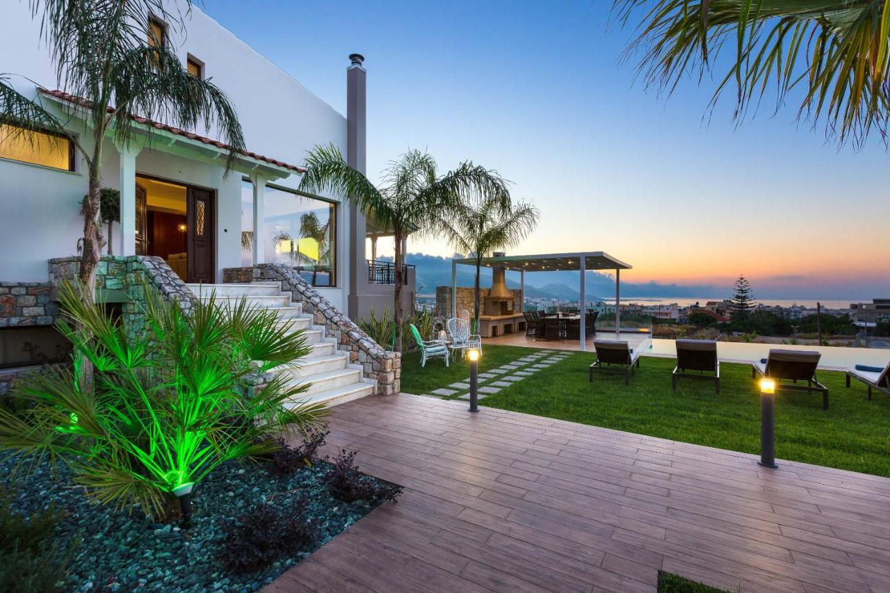 Villa Anemeli - Luxury Pool Villa With Gorgeous Seaview กิสเซมอส ภายนอก รูปภาพ