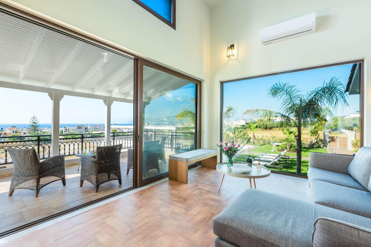 Villa Anemeli - Luxury Pool Villa With Gorgeous Seaview กิสเซมอส ภายนอก รูปภาพ
