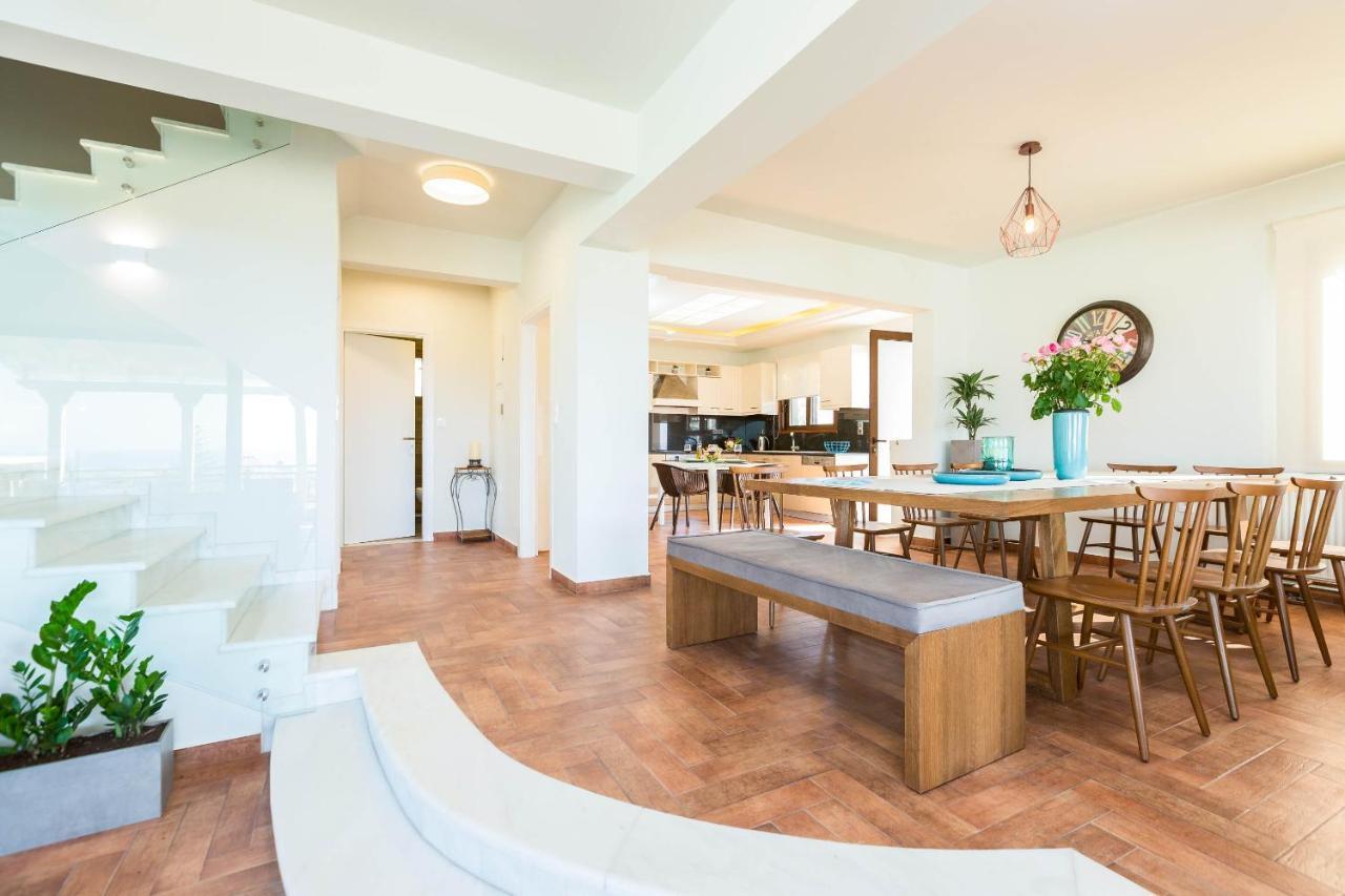 Villa Anemeli - Luxury Pool Villa With Gorgeous Seaview กิสเซมอส ภายนอก รูปภาพ