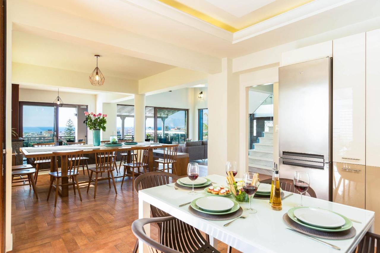 Villa Anemeli - Luxury Pool Villa With Gorgeous Seaview กิสเซมอส ภายนอก รูปภาพ