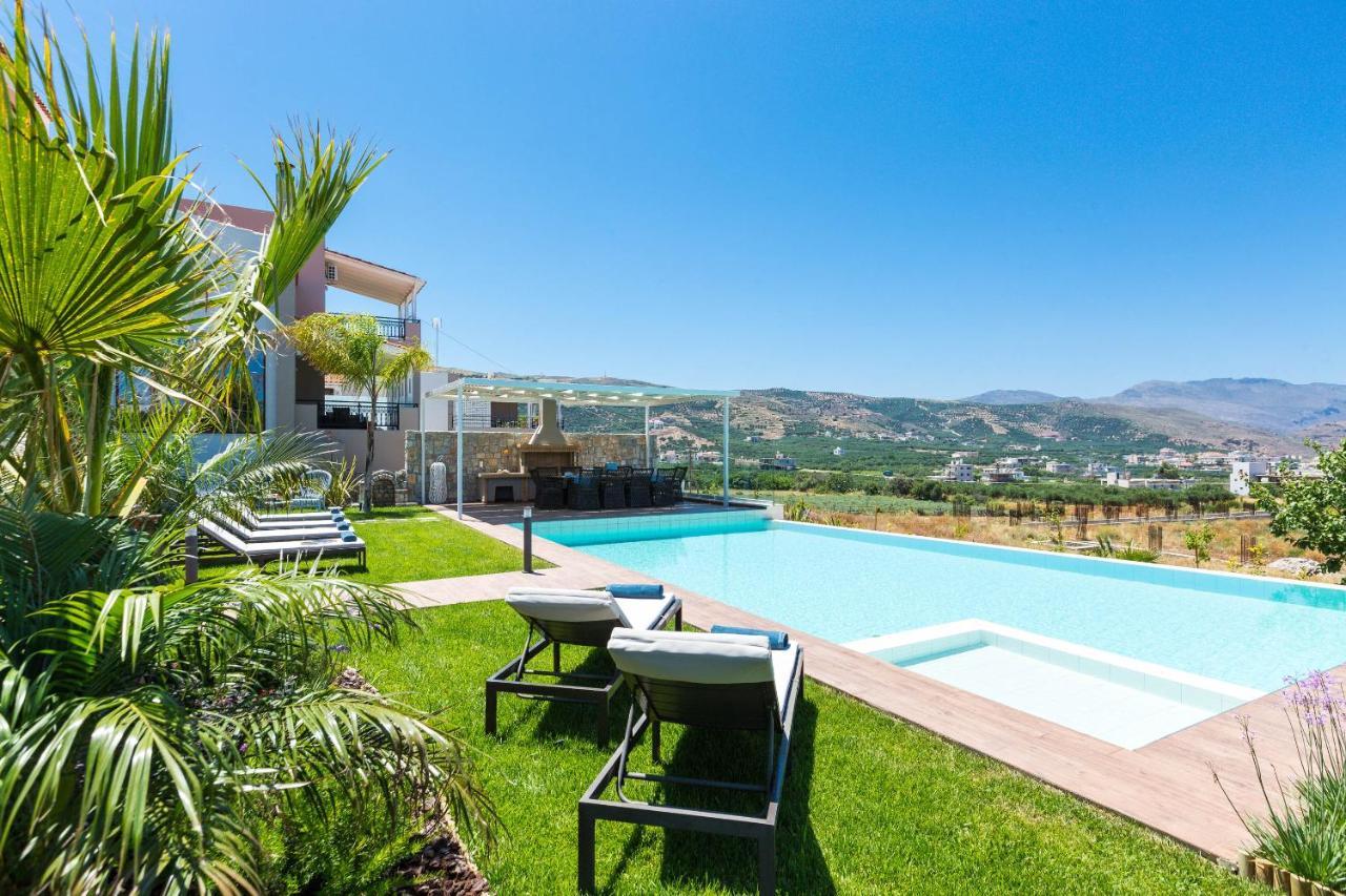 Villa Anemeli - Luxury Pool Villa With Gorgeous Seaview กิสเซมอส ภายนอก รูปภาพ