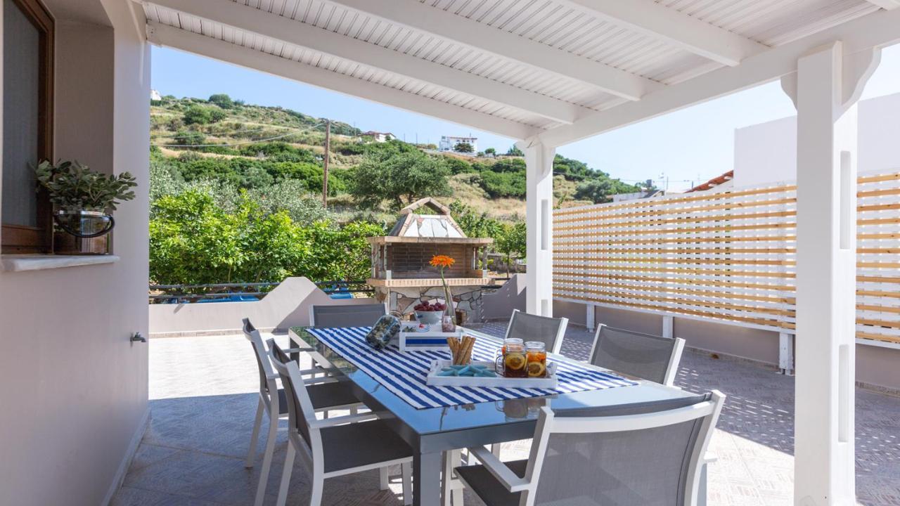 Villa Anemeli - Luxury Pool Villa With Gorgeous Seaview กิสเซมอส ภายนอก รูปภาพ
